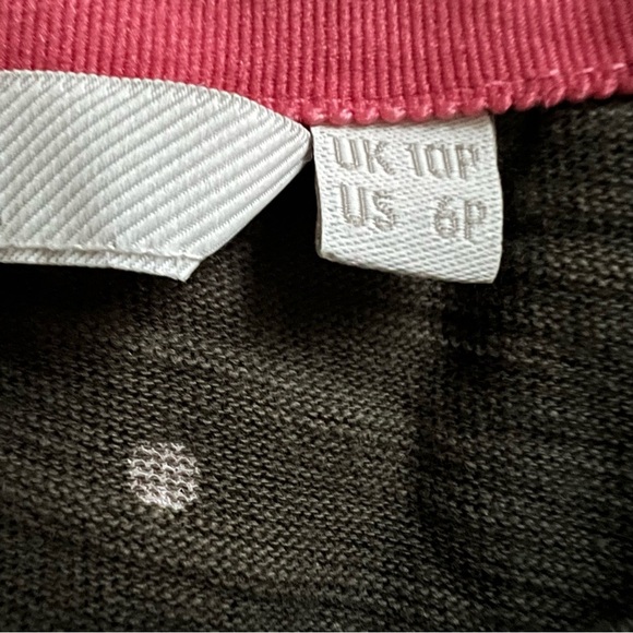 Boden Olive and White Polka Dot Dress size 6P - Picture 6 of 9